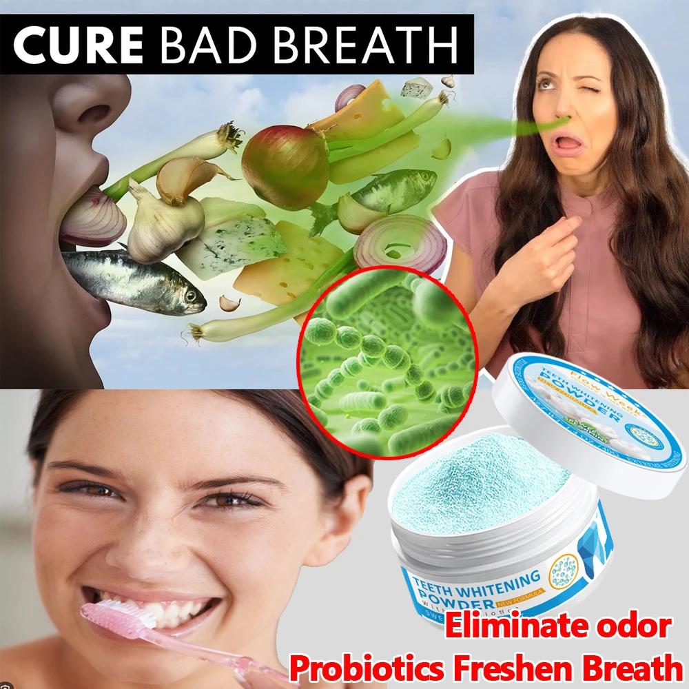 Flow-du-- Poudre nettoyante pour les dents, protège les dents brillantes, nettoyage buccal, haleine