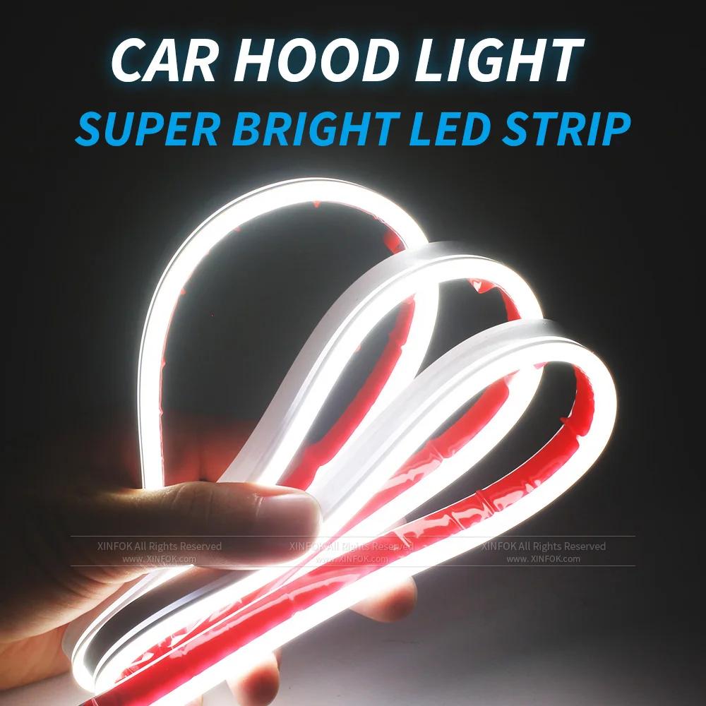 Top Led feux de capot de voiture bande de phare universelle lampes d'ambiance décoratives de voiture