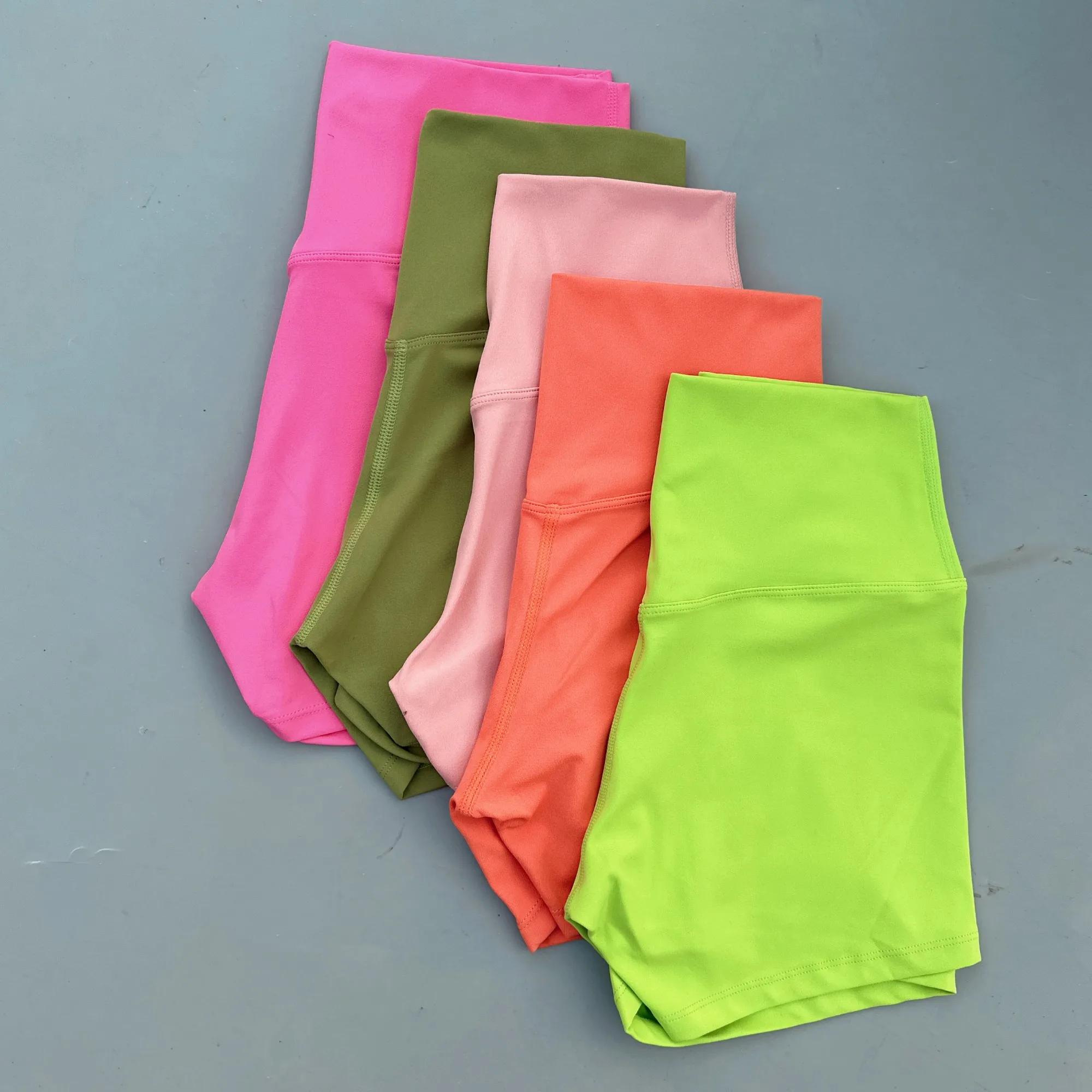 Short de yoga taille haute pour femme, vêtement de sport, fitness, vélo, squatting, wagg, entraîneme