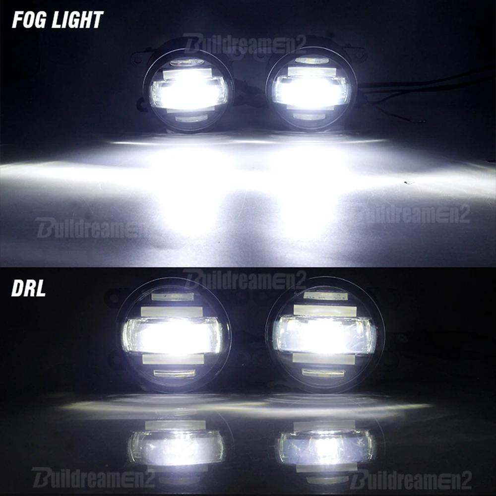 Ensemble de phares antibrouillard LED pour voiture, feu antibrouillard diurne en aluminium DRL, Land
