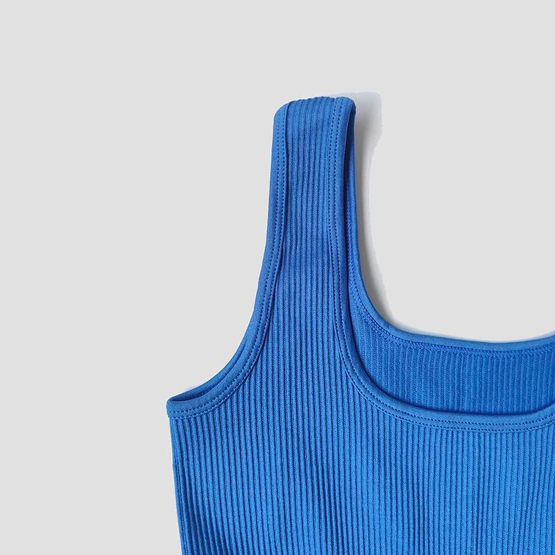Survêtement de Yoga pour femmes, combinaison sans couture, côtelée, une pièce, barboteuse de Fitness