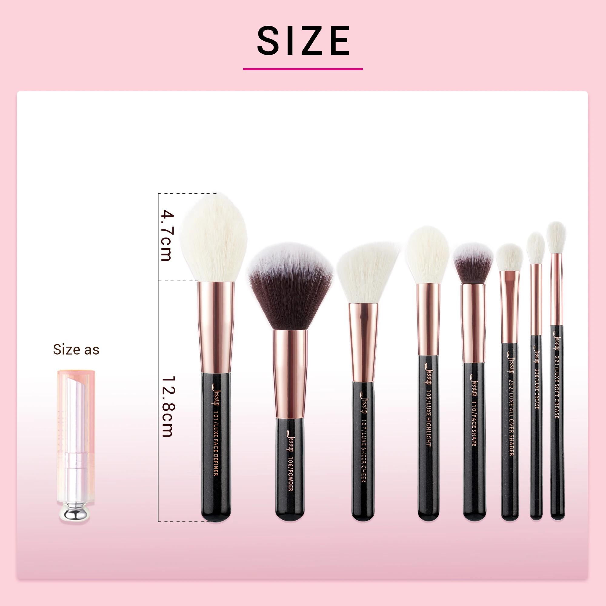 Jessup – ensemble de pinceaux de maquillage professionnels, 25 pièces, poudre de fond de teint natur