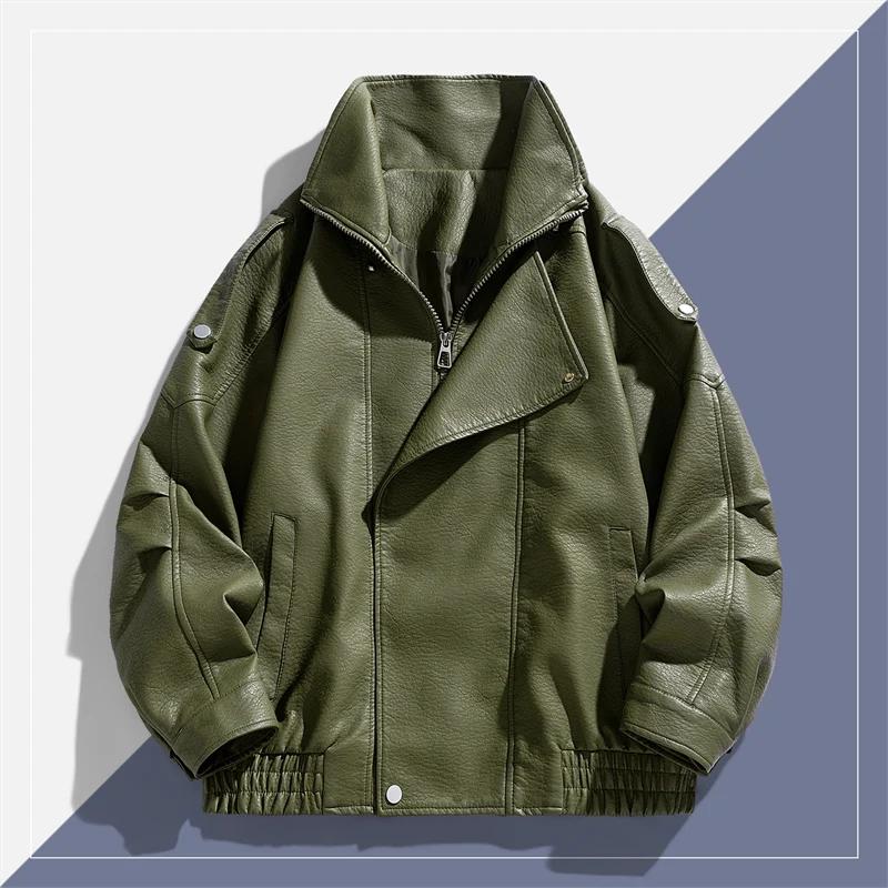 Veste d'extérieur en cuir respirant, coupe-vent, de haute qualité, confortable, multifonctionnelle,