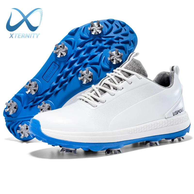 Chaussures de golf homme Lersure imperméables à pointes antidérapantes professionnelles