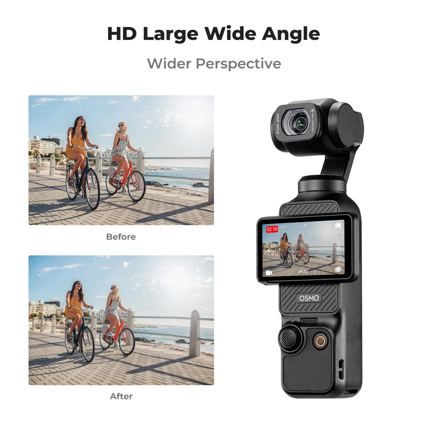 Filtre grand angle magnétique K&F CONCEPT pour DJI Osmo Pocket 3, accessoires de protection pour obj
