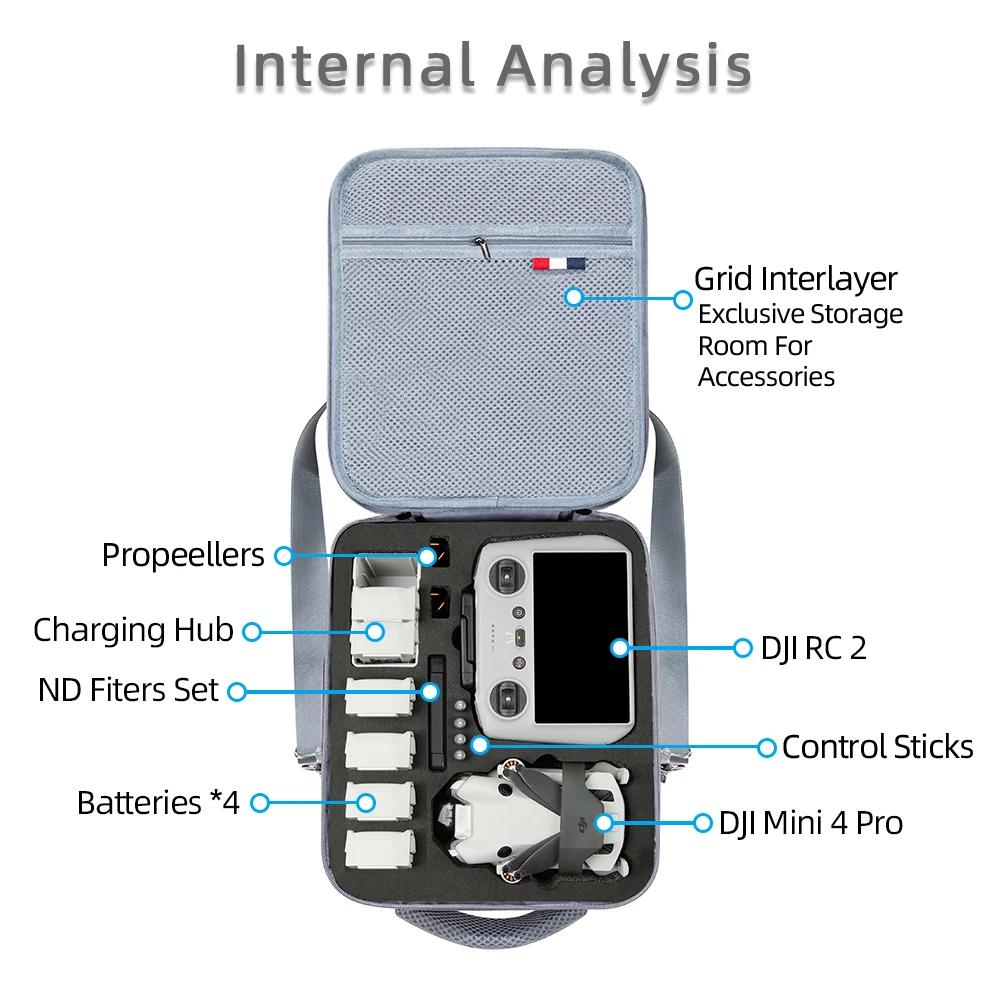 Sac de rangement pour Mini 4 PRO, sac à bandoulière, mallette de voyage, boîte Portable pour Mini 4