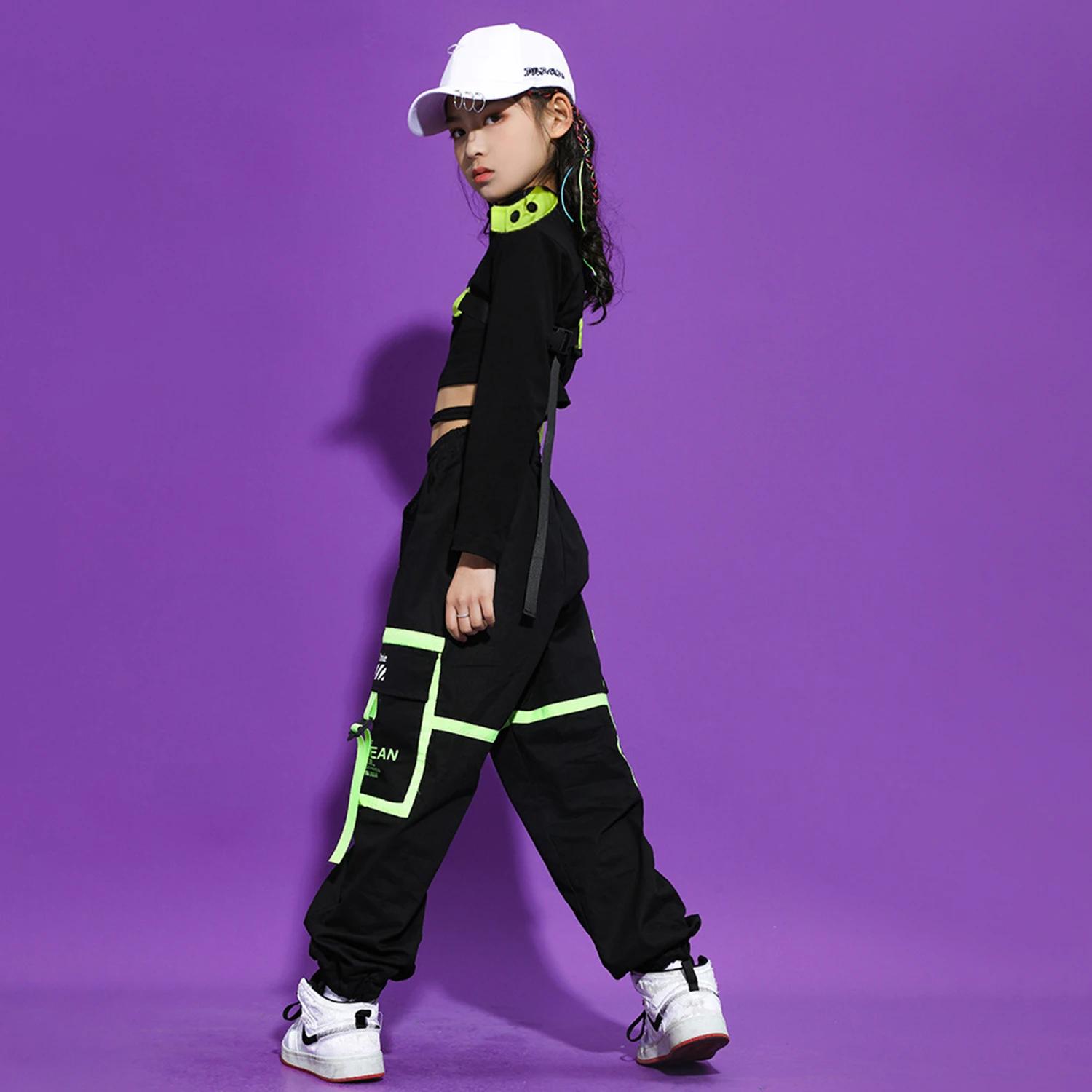 LOLANTA-Ensemble haut court et pantalon cargo pour filles, vêtements de danse hip hop, tenues active