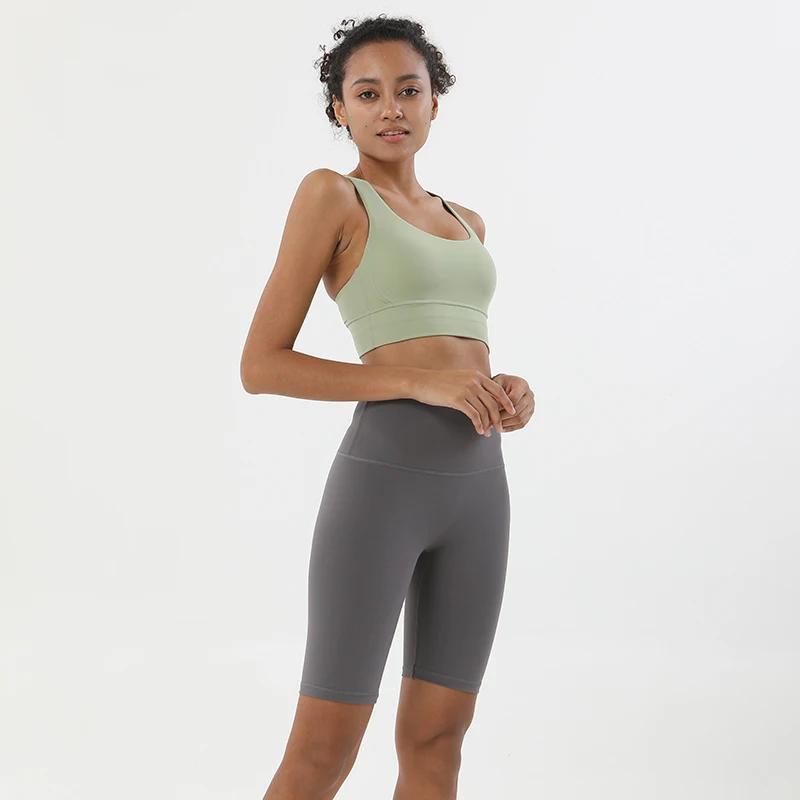 SOISOU-Ensemble de yoga en nylon pour femme, haut de soutien-gorge, short de cyclisme, vêtements de