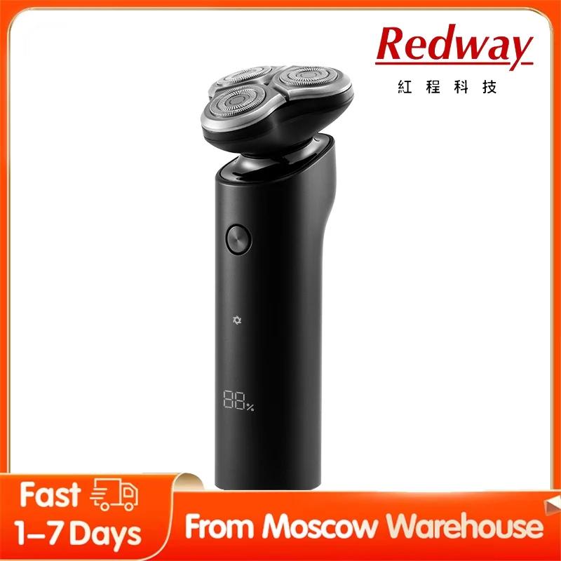 Rasoir électrique MIJIA S500, rasoir flexible portable à 3 têtes, rasage à sec et humide, tondeuse à