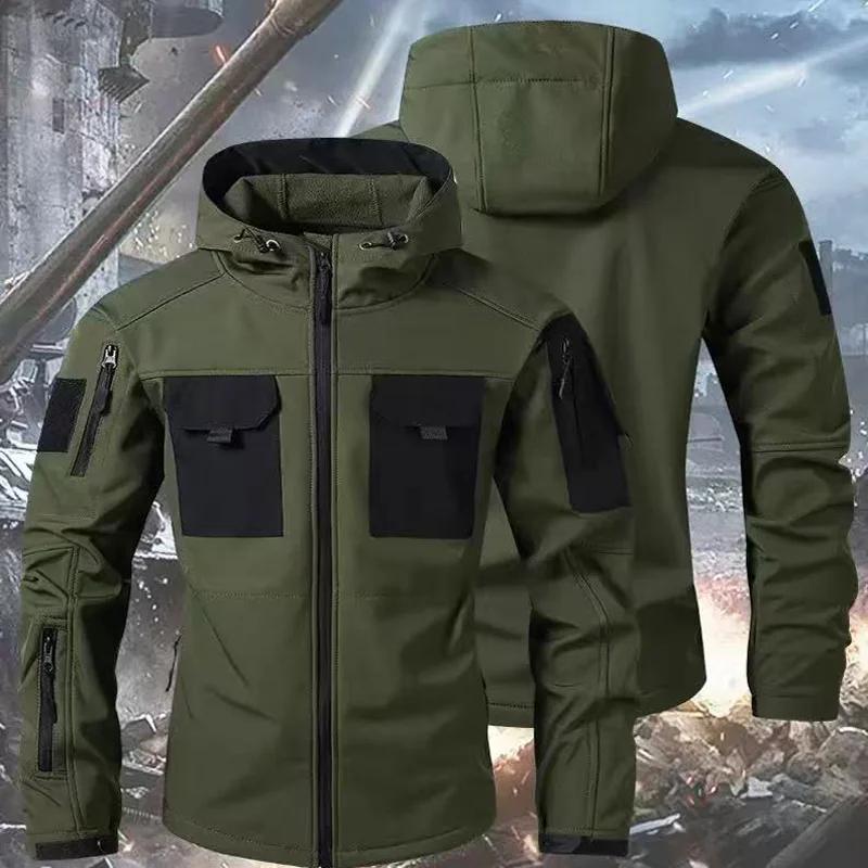 Vestes imperméables en polaire pour hommes, tactiques militaires, hiver et automne, sport, randonnée