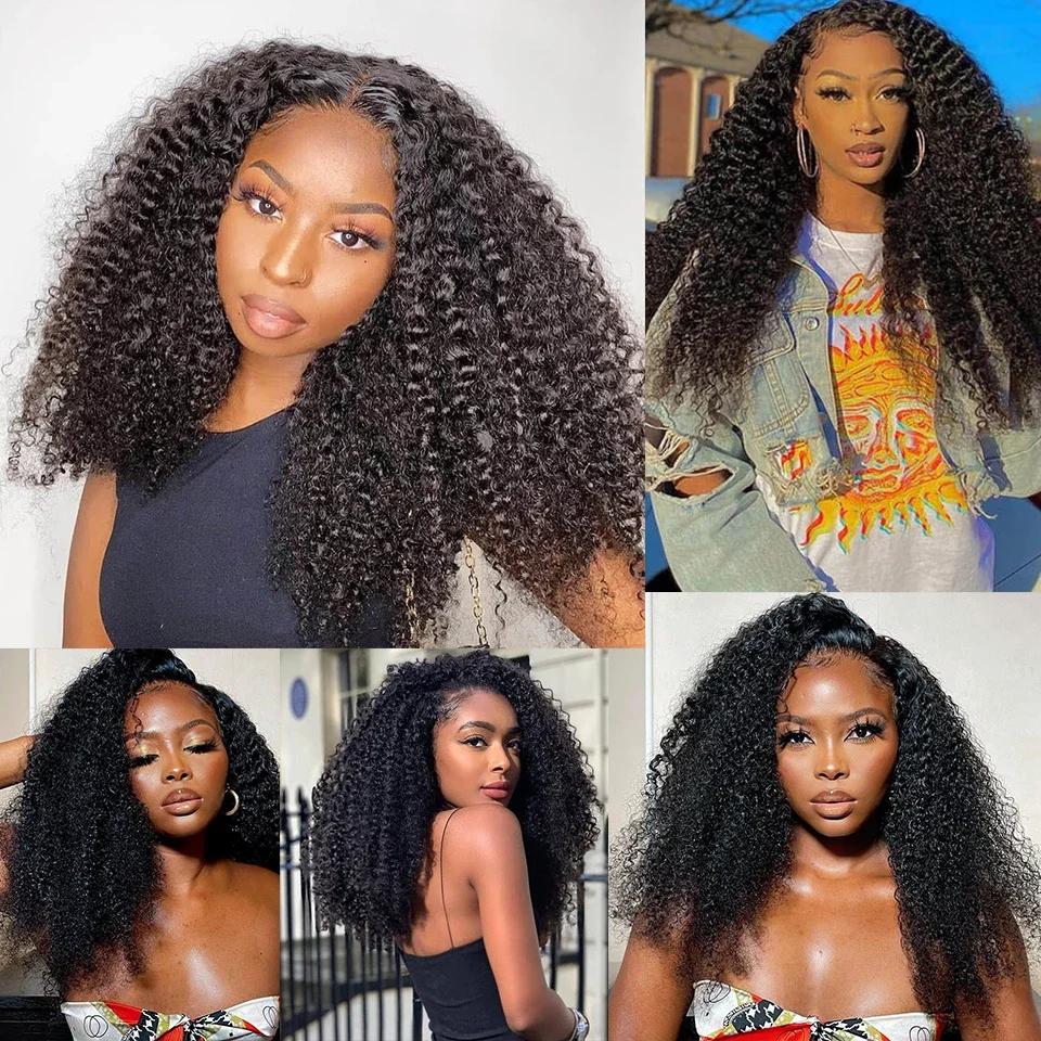 Bundles de cheveux humains indiens afro crépus bouclés, extension de cheveux vierges, document natur