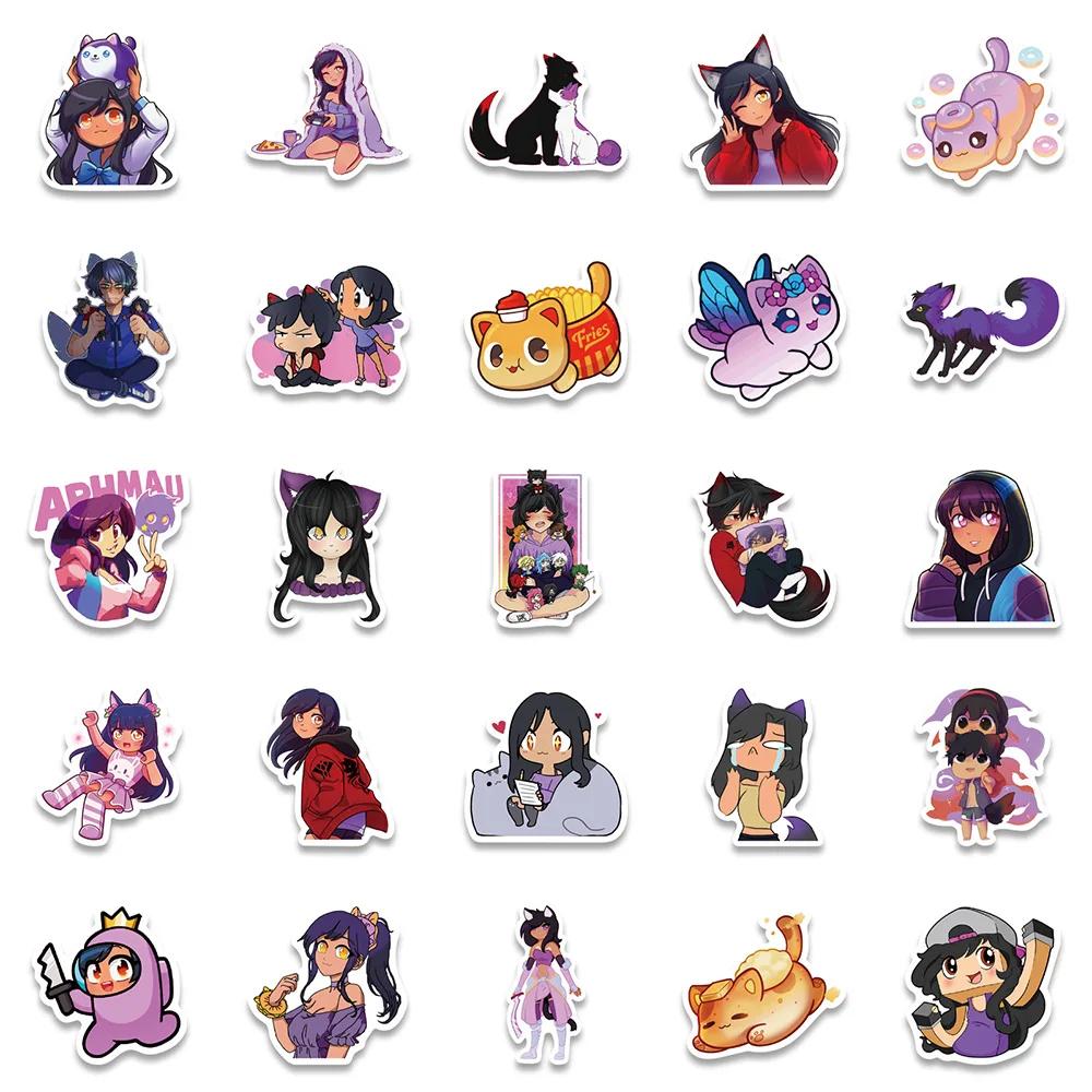 Autocollants de dessin animé Aphmau, 10/30/50 pièces, autocollants amusants pour téléphone portable,