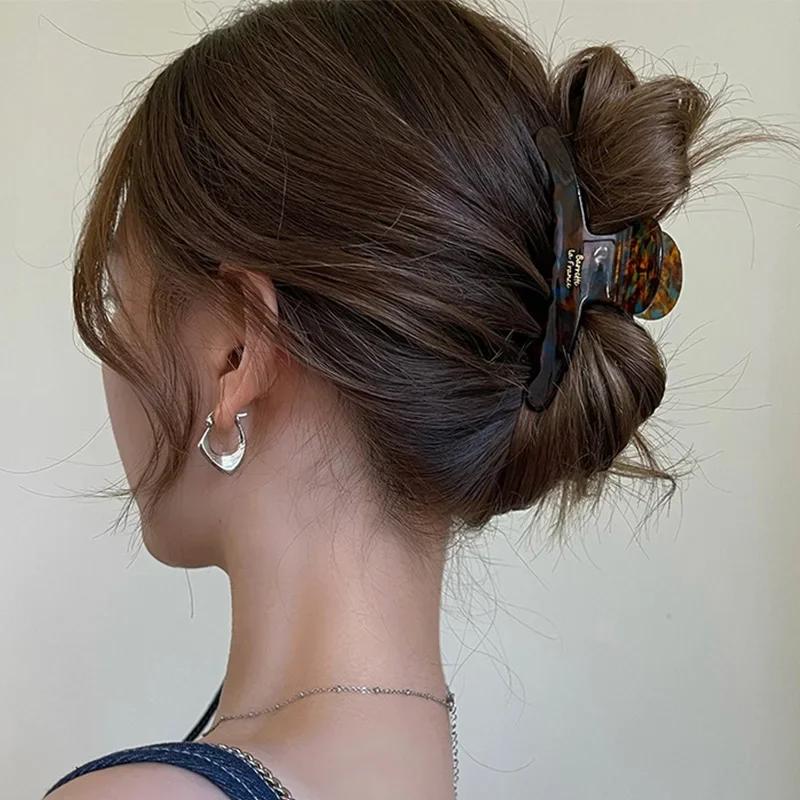 Pince à cheveux élégante en acétate de haute qualité pour femmes, décoration de tempérament, pince à