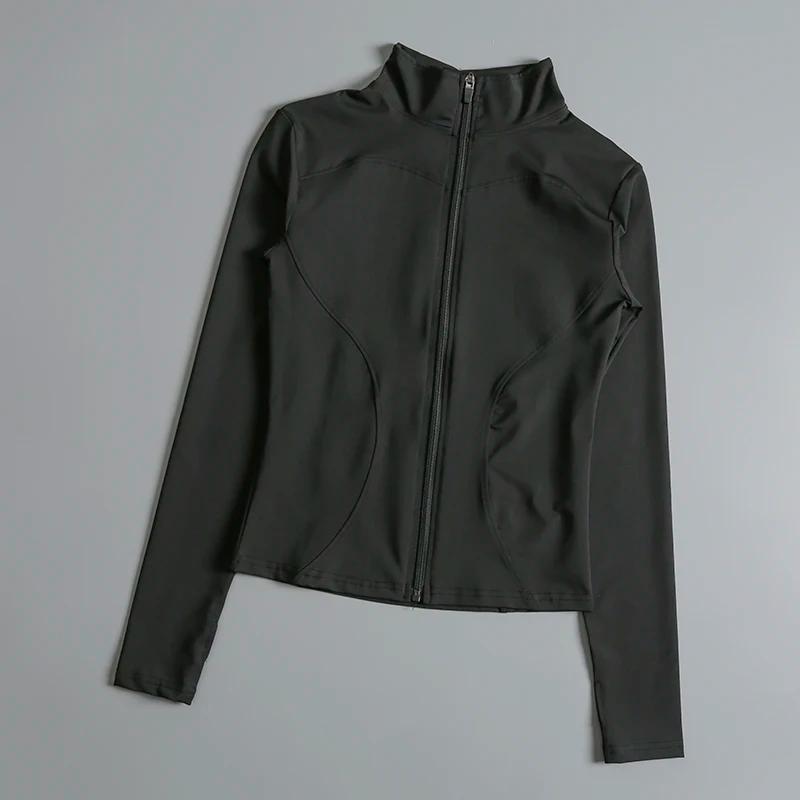 Veste de sport zip-up pour femme Gym Fitness - Veste d'entraînement recadrée pour le yoga et la course