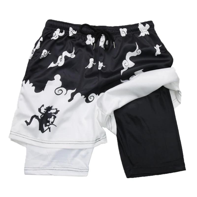 Short de course 2 en 1 imprimé 3D élégant pour hommes, short de performance athlétique avec poches,