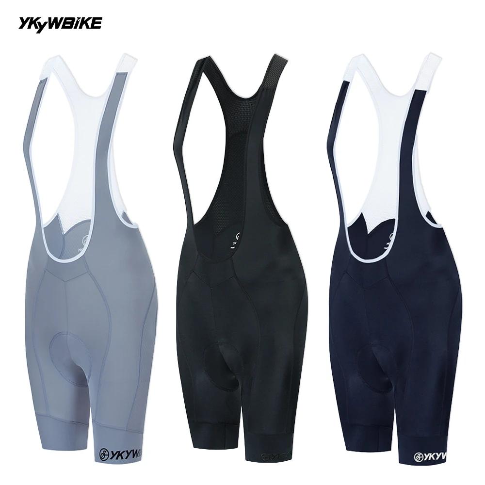 YKYWBIKE Cuissard à Bretelles de Cyclisme pour Femme Pantalon de Vélo Noir avec Collants Rembourrés