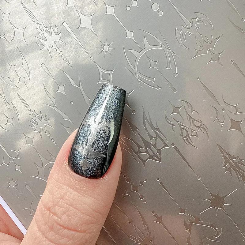 XMQ NAIL ART STAMPING PLATES COOL LINES TEMPLATES