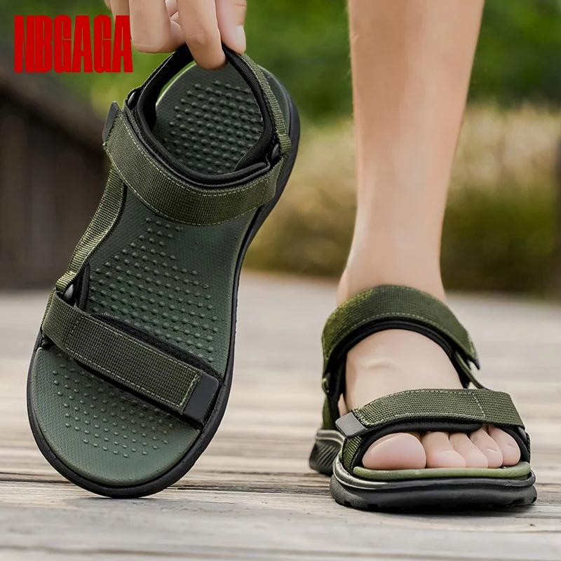 Sandales d'extérieur antidérapantes pour hommes, chaussures de plage, de randonnée, légères et confo