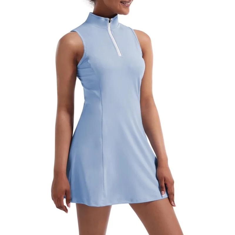 Robe de tennis et polo, jupe de yoga, uniforme de gymnastique, vêtements de sport élastiques doux, t