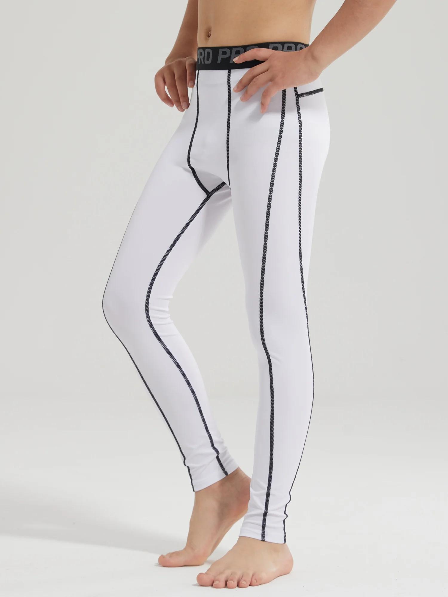 Leggings de Compression pour jeunes garçons, collants d'entraînement athlétique, de course, de sport