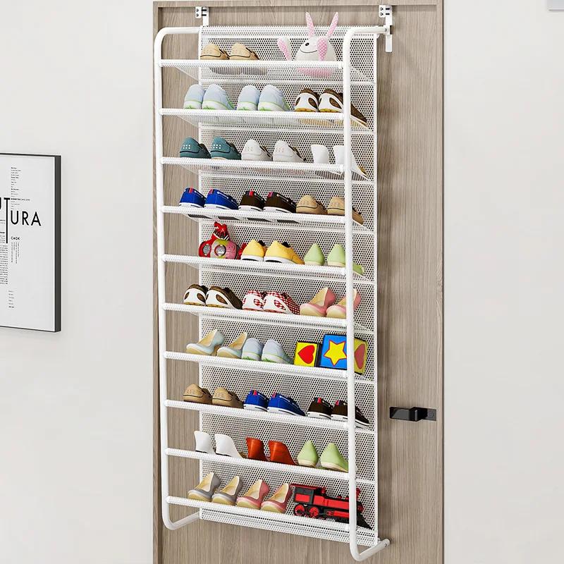 Armoire à chaussures de rangement anti-poussière domestique, simple, mural, étagère à chaussures à é