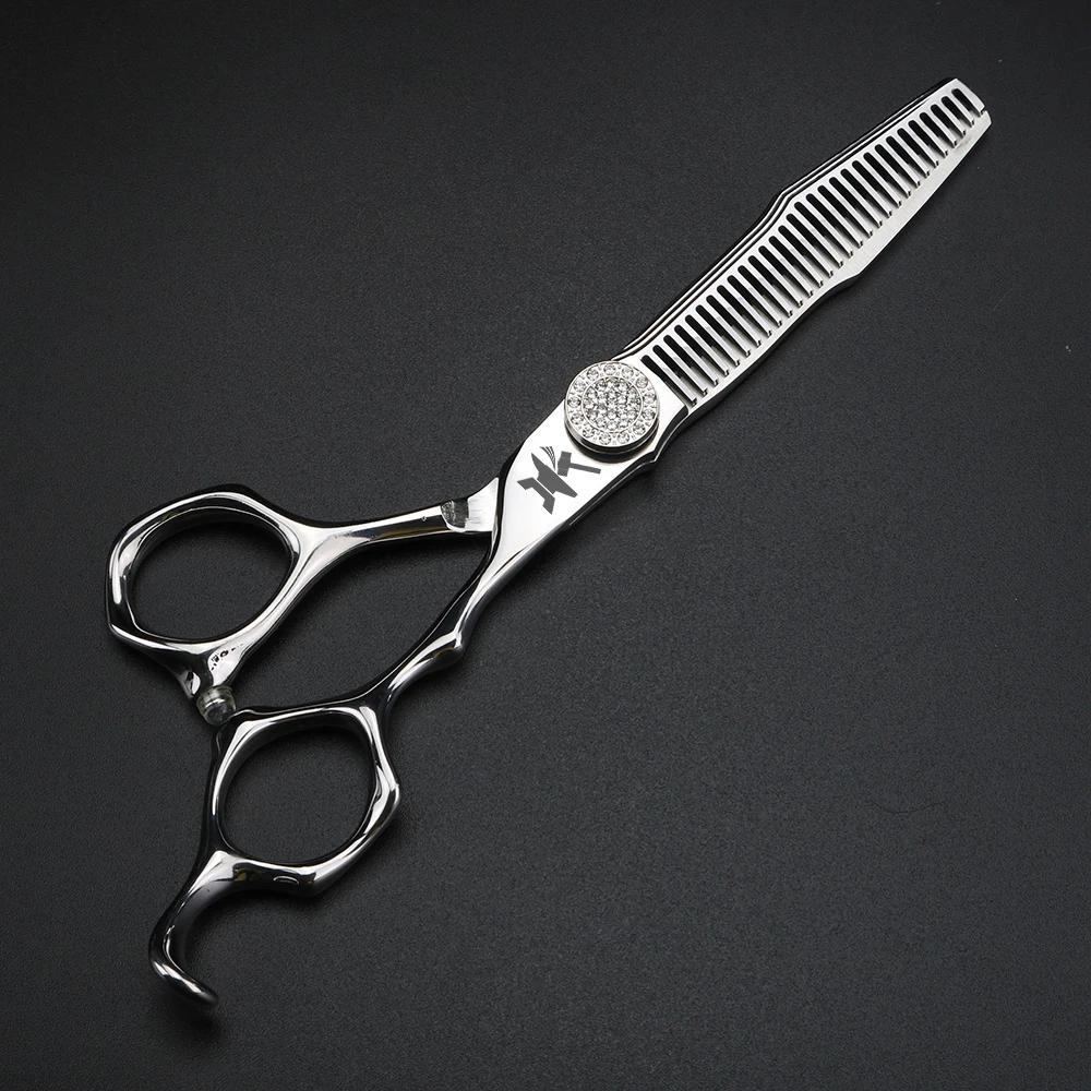 Ciseaux à cheveux artisanaux CNC 6 pouces, ciseaux de coupe et d'amincissement en acier japonais 440