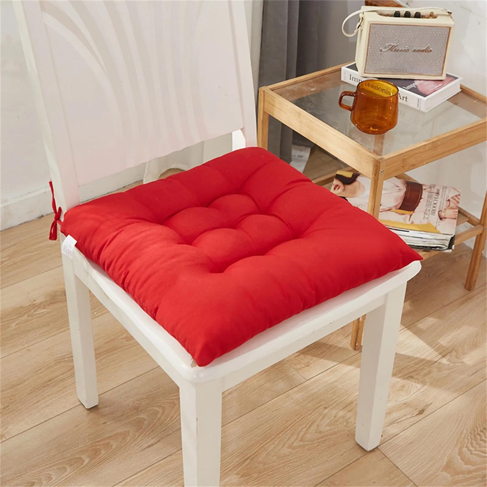 Coussin de Chaise en Polymères Carrés en Coton Doux et Rembourré, Solide, pour Bureau, Maison, Voitu