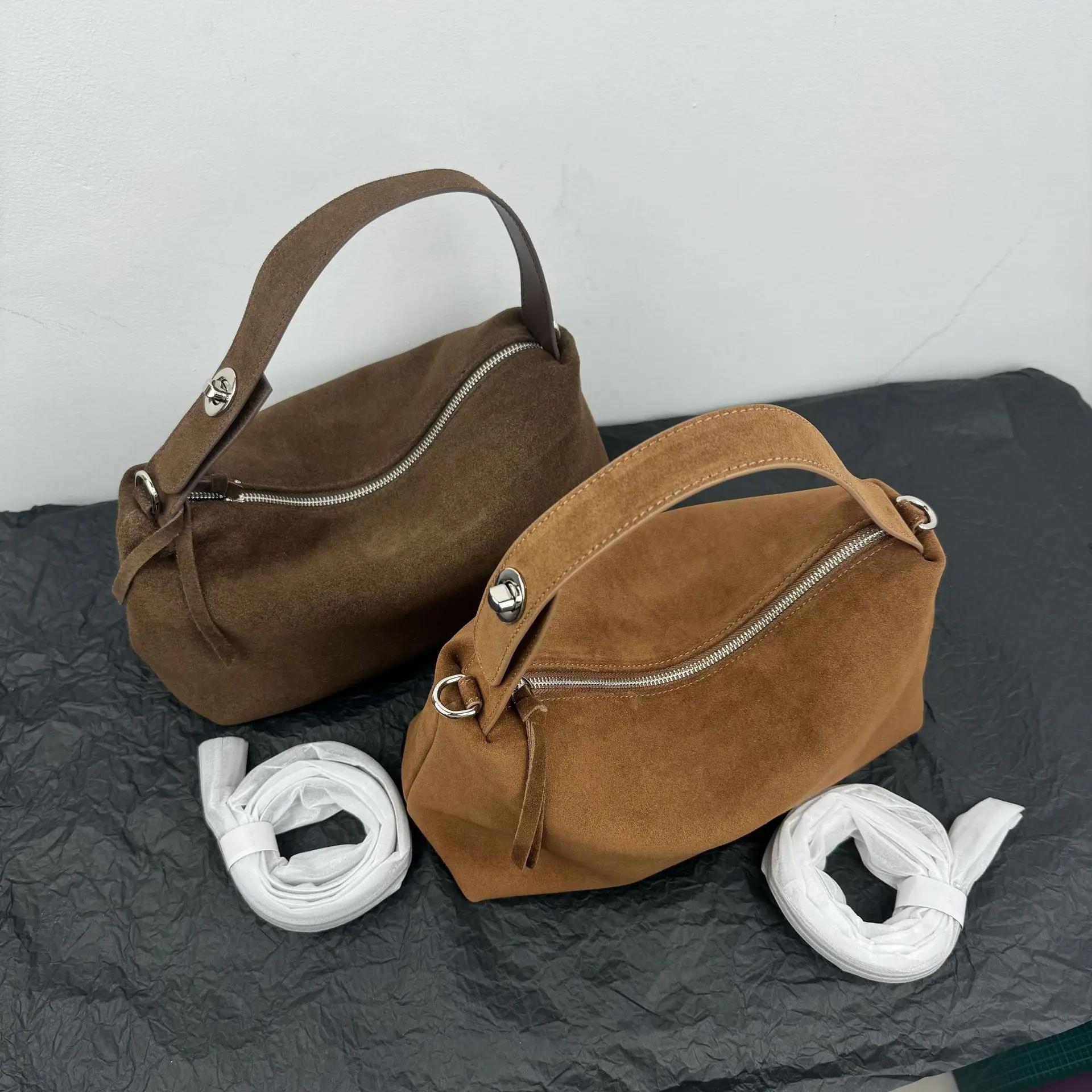 FIRMRANCH-Sac à main en cuir de vachette grande capacité pour femme, sac à main polyvalent, paresseu