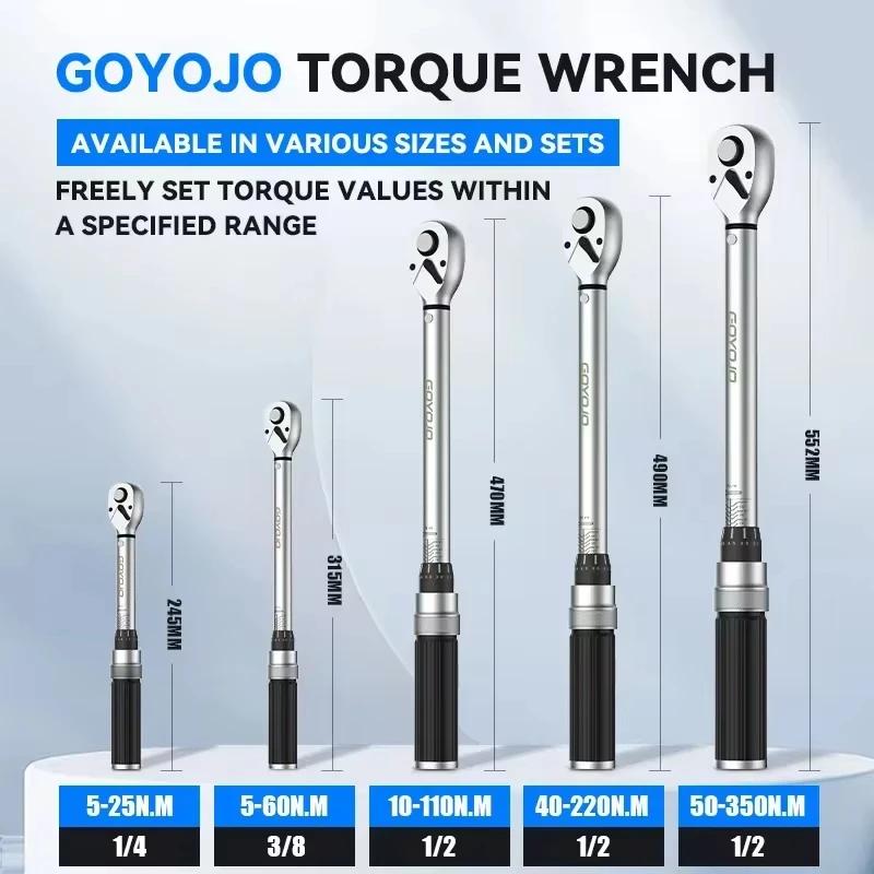 Clé dynamométrique 3/8 "5-60N.m clé dynamométrique à entraînement carré 1/4" clé dynamométrique prof