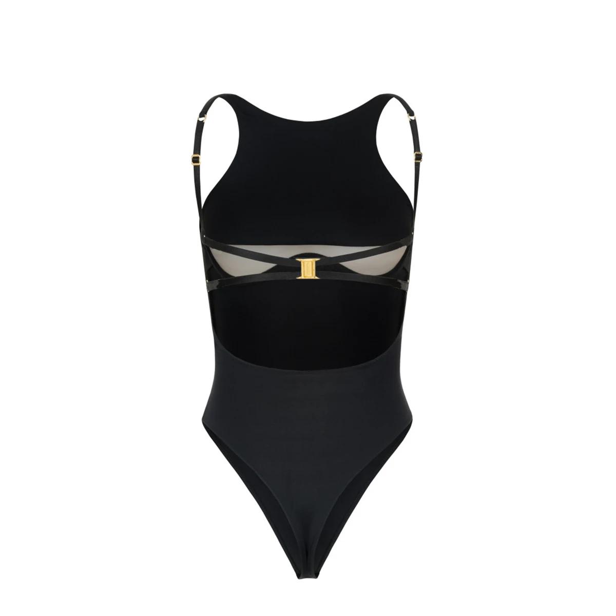Push Up 2025 Sexy femmes une pièce maillot de bain maillot de bain pour femme licou Biquini maille M