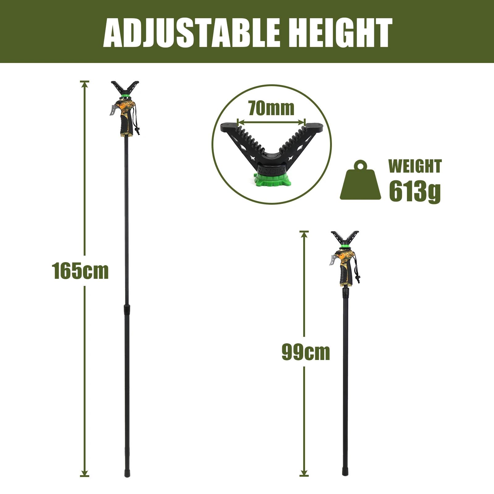 Trépied de chasse réglable en hauteur, bâton de tir camouflage, support de tir pour la photographie,