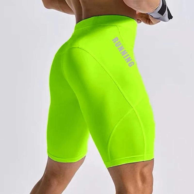 Shorts de musculation compression pour hommes - Leggings élastiques fitness pour entraînement et gymnastique