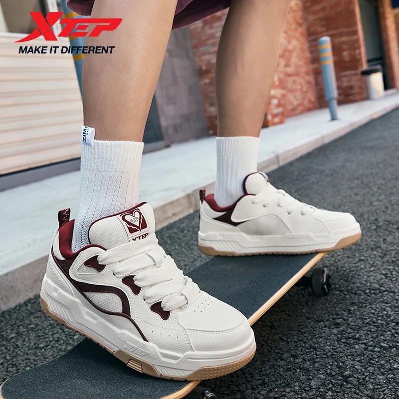Xtep chaussures de skateboard hommes 2025 printemps et automne semelle épaisse respirant polyvalent