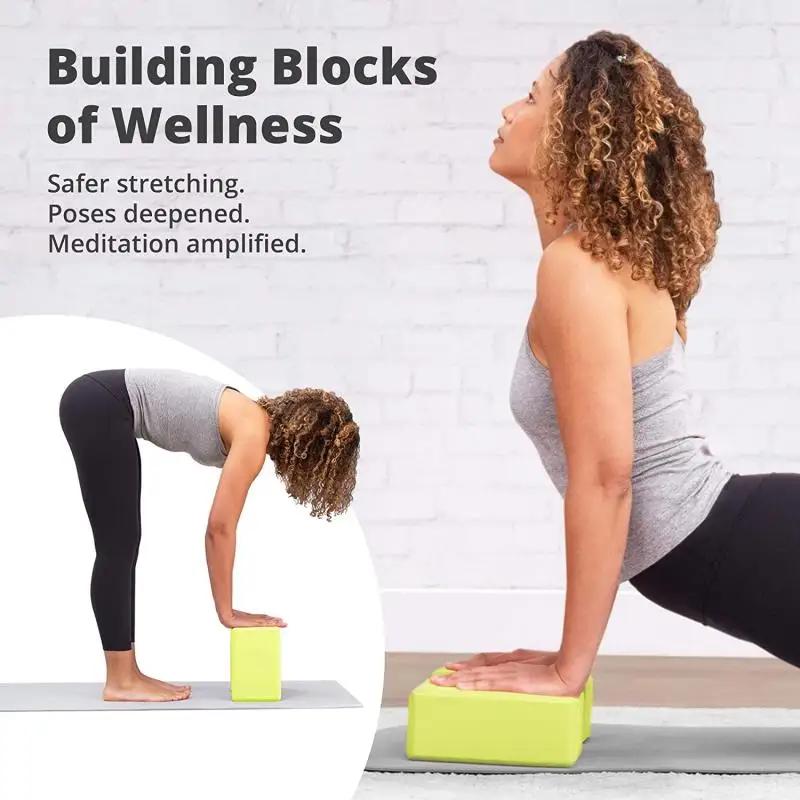 Blocs de gymnastique EVA en mousse, 2 pièces, exercice d'entraînement, équipement de Fitness, danse,