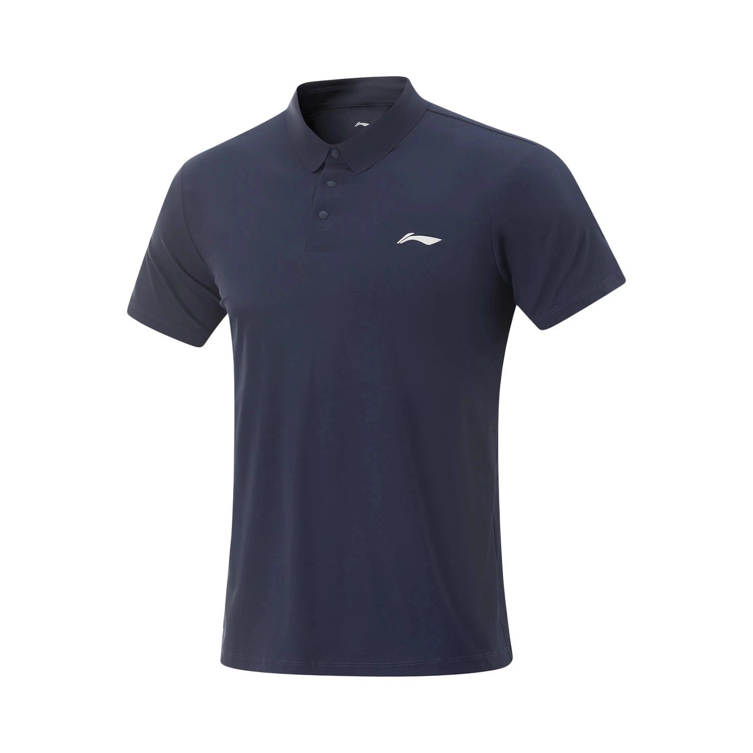 Li-Ning Polo d'entraînement pour hommes AT DRY FREEZE Coupe régulière 74% polyamide 26% élasthanne L