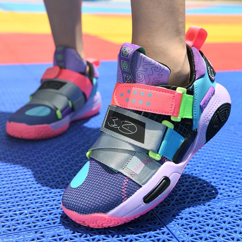 Chaussures de basket-ball pour enfants filles, rembourrées, Absorption des chocs, confortables, spor