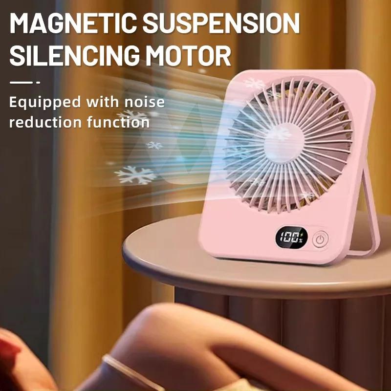 Ventilateur de bureau Ventilateur rechargeable USB portable 180 ° Ventilateur personnel pliant inc