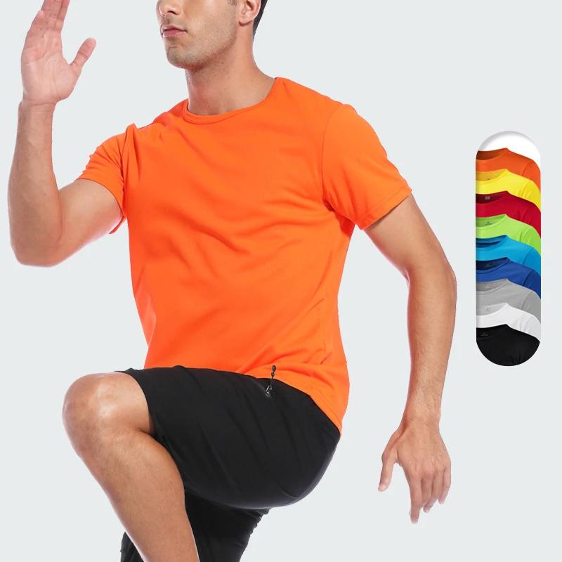 T-shirt de sport à manches courtes à séchage rapide pour hommes et femmes, maillot de gym, chemise d