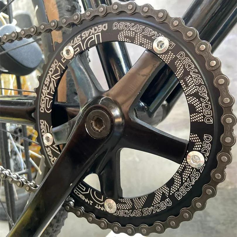 Deckas 144BCD engrenage fixe Fixie anneau de chaîne rond vélo de piste 44T-58T dent 144 Bcd roue den