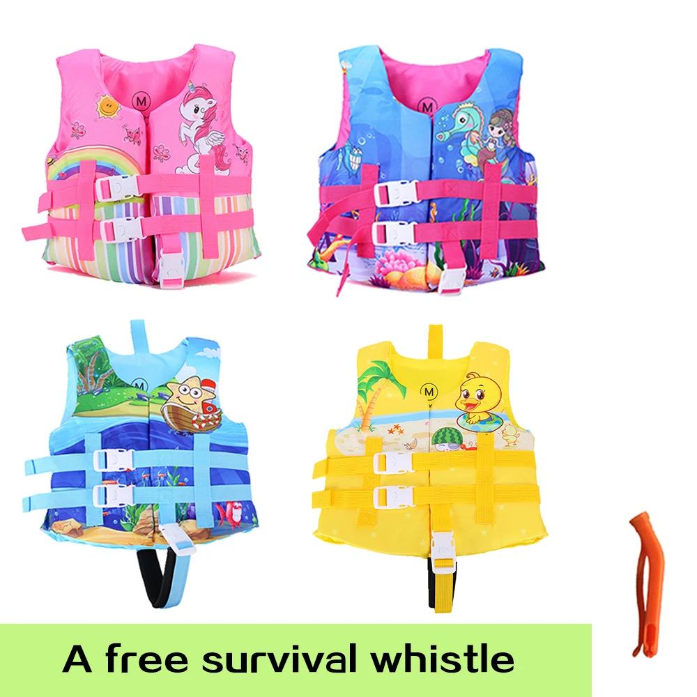 Gilet de sauvetage flottant pour la natation avec boucles verrouillables pour enfants, imprimé de de