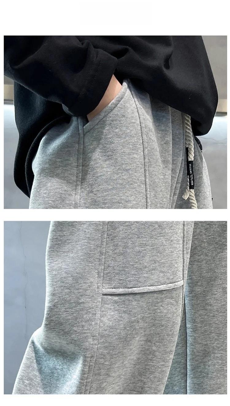 Nouveau pantalon décontracté pour enfants Printemps 2026 – Pantalon de survêtement noir à taille éla