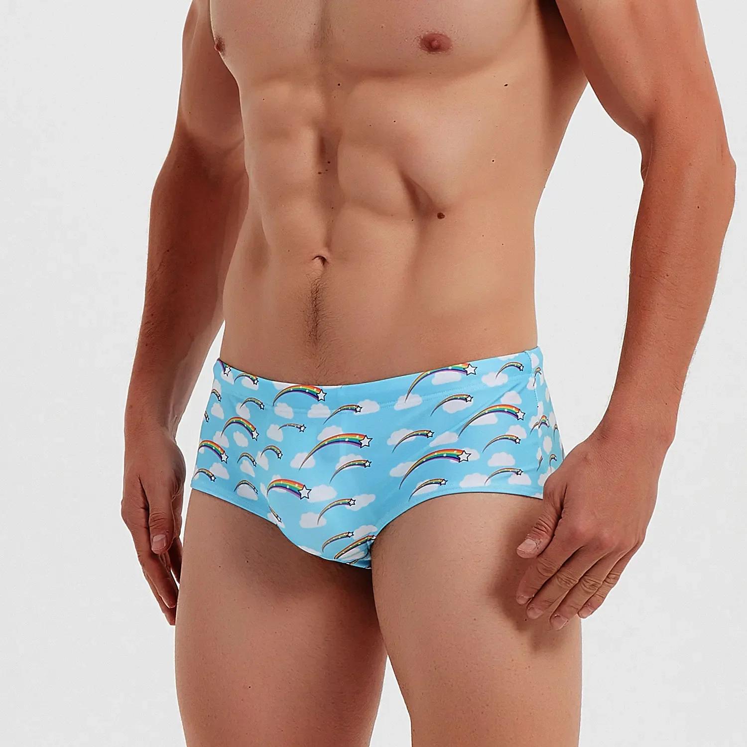 Maillot de bain pour hommes, Boxer, culotte, vêtements de plage, étoile filante, Bikini, short de sp