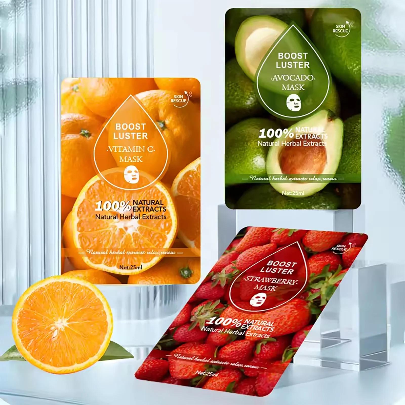 AILKE-Masque facial hydratant blanchissant à la vitamine C, acide hyaluronique, anti-rides, soins po
