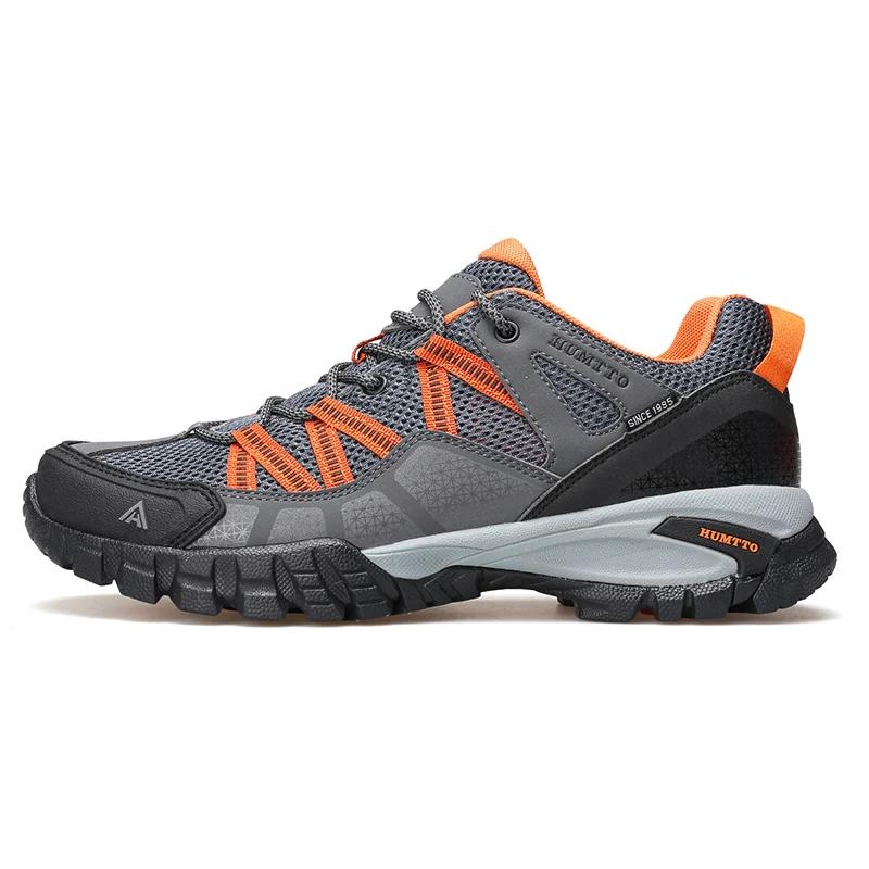HUMTTO-Chaussures de sport respirantes pour hommes, baskets de randonnée en caoutchouc noir, extérie