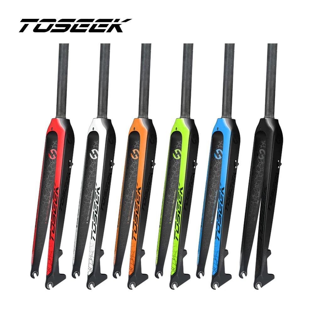 TOSEEK TFK-SL fourche en carbone 26ER/27.5ER/29ER Tube droit vtt fourche avant de vélo Garfo Carbono
