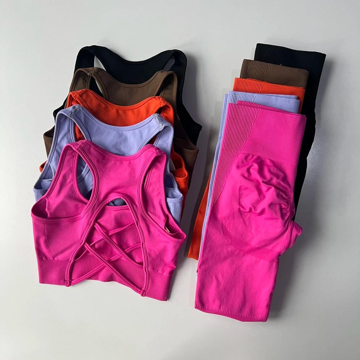 Soutien-gorge de sport antichoc, Leggings, Fitness professionnel, beauté du dos, séchage rapide, tai