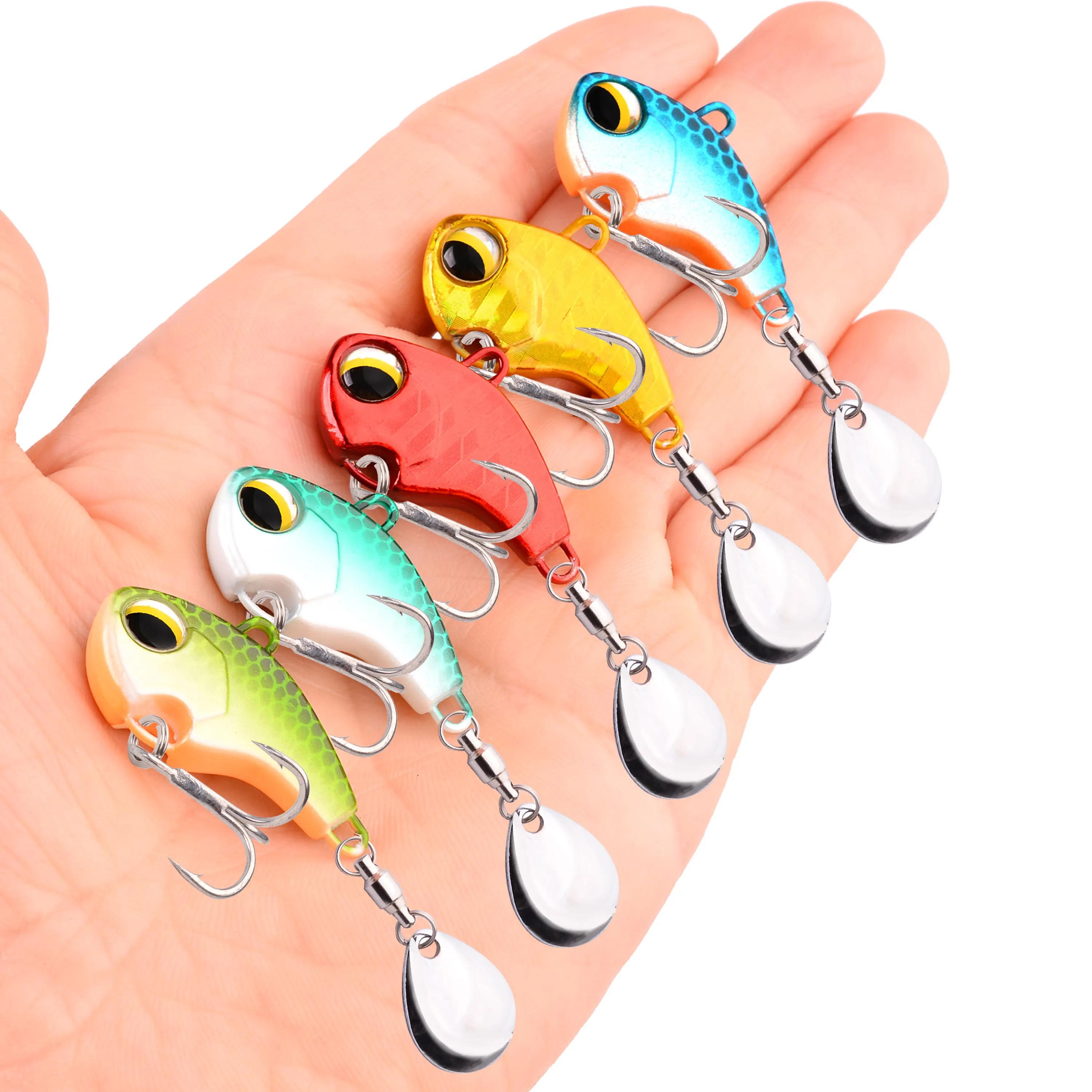 Appât dur rotatif métallique vibrant pour la pêche, leurre pour attraper des poissons, matériel pour