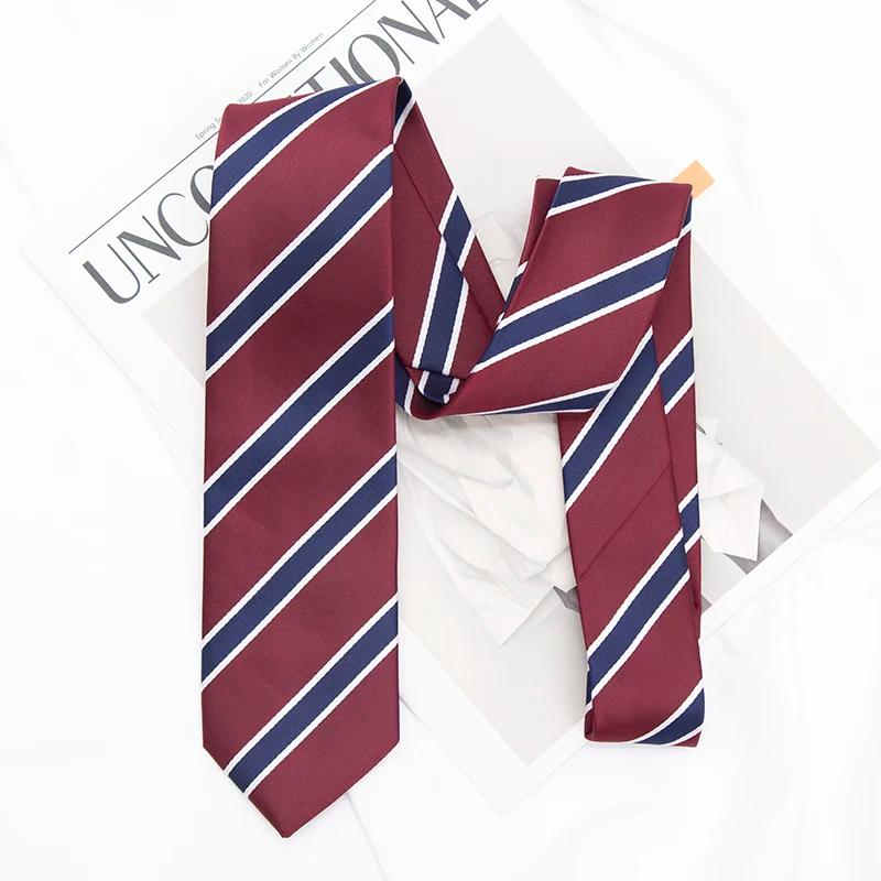 Cravate à col rayé pour femmes, Style japonais, pour uniforme JK, mignon, slim, uniforme à carreaux,