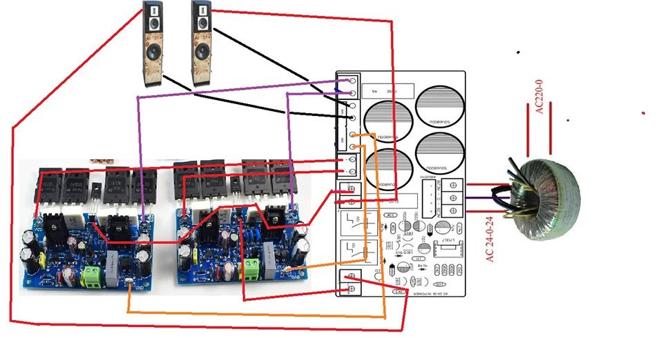Carte d'amplificateur de puissance audio, amplificateurs stéréo HiFi, canaux touristes, MX50X2, 200W