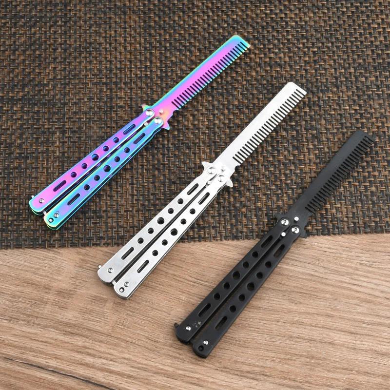 Couteau d'entraînement papillon portable pliable CSGO Balisong Trainer, couteau de poche à lame non